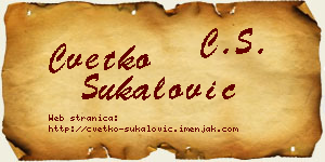 Cvetko Šukalović vizit kartica